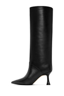 Women's Black Leather Heeled Boots | Derimod Women's Black Leather Heeled Boots | Derimod