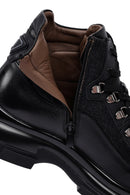 Men's Black Zippered Leather Boat | Derimod Men's Black Zippered Leather Boat | Derimod