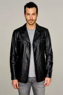 Jeremy Men's Leather Jacket | Derimod Jeremy Men's Leather Jacket | Derimod