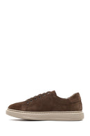 Women's Brown Lace-Up Suede Leather Sneaker | Derimod Women's Brown Lace-Up Suede Leather Sneaker | Derimod