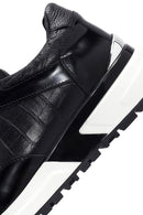 Erkek Siyah Bağcıklı Deri Sneaker | Derimod Erkek Siyah Bağcıklı Deri Sneaker | Derimod