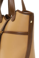 Woman Dark Beige Long Strap Classic Shoulder Bag | Derimod Woman Dark Beige Long Strap Classic Shoulder Bag | Derimod