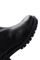 Geox Women's Black Zippered Leather Boots | Derimod Geox Women's Black Zippered Leather Boots | Derimod