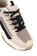 Kadın Bej Bağcıklı Kalın Tabanlı Sneaker | Derimod Kadın Bej Bağcıklı Kalın Tabanlı Sneaker | Derimod