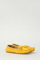 Suede Yellow Women's Leather Loafer | Derimod Suede Yellow Women's Leather Loafer | Derimod