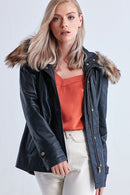 Wendy Women's Leather Jacket | Derimod Wendy Women's Leather Jacket | Derimod