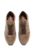 Erkek Vizon Süet Deri Sneaker | Derimod Erkek Vizon Süet Deri Sneaker | Derimod