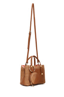 Woman Brown Long-Strap Mini Shoulder Bag | Derimod Woman Brown Long-Strap Mini Shoulder Bag | Derimod