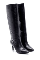 Women's Leather Thin Heeled Boots | Derimod Women's Leather Thin Heeled Boots | Derimod