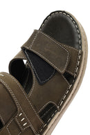 Men's Khaki Leather Sandals | Derimod Men's Khaki Leather Sandals | Derimod