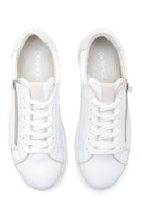 Women's Leather Zipper Detailed Sneaker | Derimod Women's Leather Zipper Detailed Sneaker | Derimod