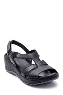 Women's Comfort Wedge Heel Leather Sandals | Derimod Women's Comfort Wedge Heel Leather Sandals | Derimod