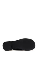 Women's Black Ankle Buckle Low Heel Leather Sandals | Derimod Women's Black Ankle Buckle Low Heel Leather Sandals | Derimod