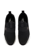 Erkek Siyah Kalın Tabanlı Kumaş Sneaker | Derimod Erkek Siyah Kalın Tabanlı Kumaş Sneaker | Derimod