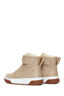 Women's Beige High Top Sneaker | Derimod Women's Beige High Top Sneaker | Derimod