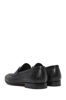 Men's Black Braided Leather Classic Loafer | Derimod Men's Black Braided Leather Classic Loafer | Derimod