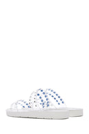 Women's Silver Transparent Stone Slippers | Derimod Women's Silver Transparent Stone Slippers | Derimod
