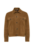 Valenza Women's Camel Suede Leather Jacket | Derimod Valenza Women's Camel Suede Leather Jacket | Derimod