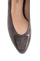 Women's Suede Leather Heeled Shoes | Derimod Women's Suede Leather Heeled Shoes | Derimod