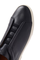 Erkek Lacivert Lastikli Deri Sneaker | Derimod Erkek Lacivert Lastikli Deri Sneaker | Derimod