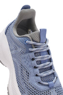 Kadın Mavi Bağcıklı Kalın Tabanlı Kumaş Sneaker | Derimod Kadın Mavi Bağcıklı Kalın Tabanlı Kumaş Sneaker | Derimod