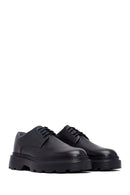 Men's Black Lace-Up Thick-Soled Leather Casual Shoes | Derimod Men's Black Lace-Up Thick-Soled Leather Casual Shoes | Derimod