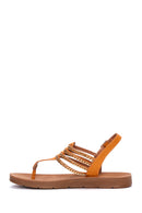 Women's Tan Flip Flops Sandals | Derimod Women's Tan Flip Flops Sandals | Derimod