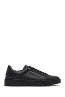 Erkek Siyah Bağcıklı Deri Sneaker | Derimod Erkek Siyah Bağcıklı Deri Sneaker | Derimod