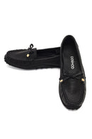 Women's Black Tasselled Leather Loafer | Derimod Women's Black Tasselled Leather Loafer | Derimod