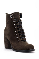 Women's Suede Lace-up Boots | Derimod Women's Suede Lace-up Boots | Derimod