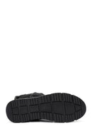 Women's Black Zippered Suede Boots | Derimod Women's Black Zippered Suede Boots | Derimod