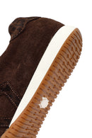 Woman Brown Laced Suede Leather Sneakers | Derimod Woman Brown Laced Suede Leather Sneakers | Derimod