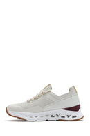 Derimod Zero Women's Cream Laced Fabric Sneakers | Derimod Derimod Zero Women's Cream Laced Fabric Sneakers | Derimod