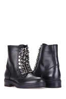 Women's Leather Boots with Chain | Derimod Women's Leather Boots with Chain | Derimod