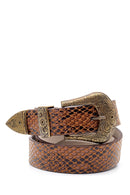 Women's Snakeskin Patterned Belt | Derimod Women's Snakeskin Patterned Belt | Derimod