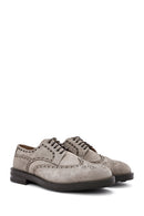 Men's Mink Lace-Up Suede Leather Casual Shoes | Derimod Men's Mink Lace-Up Suede Leather Casual Shoes | Derimod