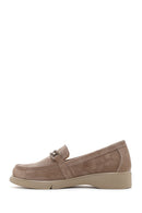 Women's Mink Suede Leather Buckle Comfort Casual Loafer | Derimod Women's Mink Suede Leather Buckle Comfort Casual Loafer | Derimod