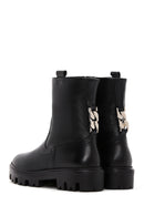 Women's Black Leather Zipper Classic Boots | Derimod Women's Black Leather Zipper Classic Boots | Derimod