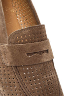 Women's Tan Suede Leather Loafer | Derimod Women's Tan Suede Leather Loafer | Derimod