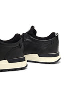 Erkek Siyah Kalın Tabanlı Deri Casual Sneaker | Derimod Erkek Siyah Kalın Tabanlı Deri Casual Sneaker | Derimod