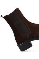 Women's Brown Thick-Soled Suede Leather Chelsea Boot | Derimod Women's Brown Thick-Soled Suede Leather Chelsea Boot | Derimod