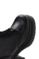 Women's Black Leather Platform Heeled Boots | Derimod Women's Black Leather Platform Heeled Boots | Derimod