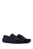 Erkek Lacivert Nubuk Deri Casual Loafer | Derimod Erkek Lacivert Nubuk Deri Casual Loafer | Derimod