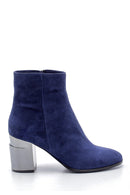 Women's Suede Heel Detailed Boots | Derimod Women's Suede Heel Detailed Boots | Derimod