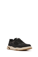 Erkek Siyah Bağcıklı Deri Sneaker | Derimod Erkek Siyah Bağcıklı Deri Sneaker | Derimod