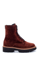 Women's Suede Thick Soled Boots | Derimod Women's Suede Thick Soled Boots | Derimod