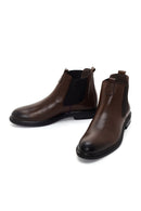 Men's Brown Chelsea Casual Leather Boots | Derimod Men's Brown Chelsea Casual Leather Boots | Derimod