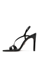 Women's Black Ankle Buckle High Thin Heel Patent Leather Sandals | Derimod Women's Black Ankle Buckle High Thin Heel Patent Leather Sandals | Derimod