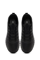 Kadın Siyah Bağcıklı Deri Sneaker | Derimod Kadın Siyah Bağcıklı Deri Sneaker | Derimod