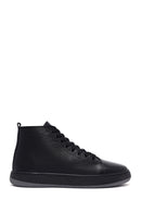 Erkek Siyah Bağcıklı Fermuarlı Deri Spor Bot | Derimod Erkek Siyah Bağcıklı Fermuarlı Deri Spor Bot | Derimod